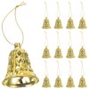 MAGICLULU 12pcs Christmas Plastic Jingle Bells Ornaments Plastic Bell Pendants