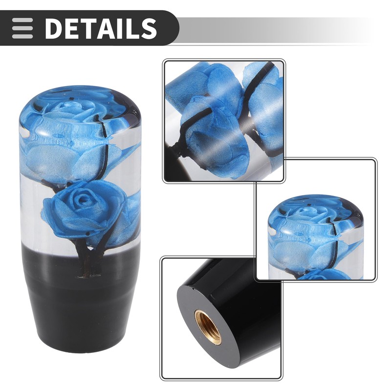 Motoforti Universal Rose Flower Car Gear Shift Knob, Manual Automatic