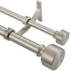 Varillas de cortina dobles de níquel cepillado, 28-48 pulgadas, ajustable,