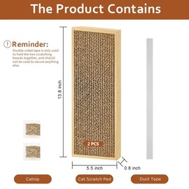 HappyFreeSX Splicing Cat Scratch Pad: Cat Scratchers for Indoor Cats and Kitten, 2 Pack Cat Scratching Pad, Cat Scratcher Cardboard, Scratching Pad, Premium Scratch from Cats, Double-Sided Design