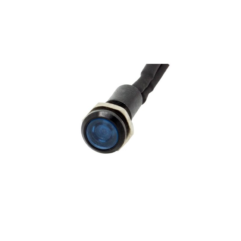 Alpinetech 6mm 1/4" Blue 12V LED Metal Indicator Pilot Custom