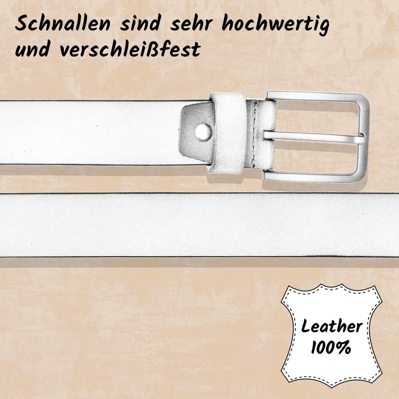 Shenky Leather Belt 3 cm Wide in Beautiful Colours -