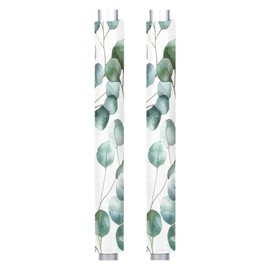 Hexteria Refrigerator Door Handle Covers, Set of 2 Washable Decor Keep Appliance Clean for Fridge Microwave Stove Dishwasher Keep Off Stains Fingerprint, Spring Summer Eucalyptus Leaves