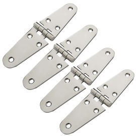 Boat Strap Hinges for RV Roof Window Cabinet Door Heavy Duty Stainless Steel Top Fixing 7" x 1.5" Pack of 4