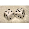 Ivory Speckled Dice Pair