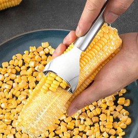Corn Peeler Corn Planer Thresher Corn Kernel Remover Tool Stainless Steel Corn Peeler for Corn On The Cob Corn Cutter Corn Scraper with Ergonomic Handle for Kitchen Magic Corn Stripper Tool