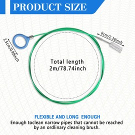Auto Sunroof Drain Cleaning Tool, Car Pipe Cleaning Brush, 78 Inch Long Flexible Drain Brush Pipe Cleaners for Car, Skinny Pipe Drain Dredge Cleaning Tool for Car Sunroof, Windshields (2M)