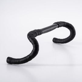 Fabric HEX Duo Handlebar Tape - Road Bike Bar Tape with Handlebar Plugs and Finishing Strips - 200 x 3 cm - 3.5mm Thick - Black