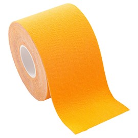 Kinesiology Tape, 5M Roll Elastic Muscle Support Tape, Improve Blood Circulation, Waterproof and Latex Free for Exercise, Sports and Injury (Orange)