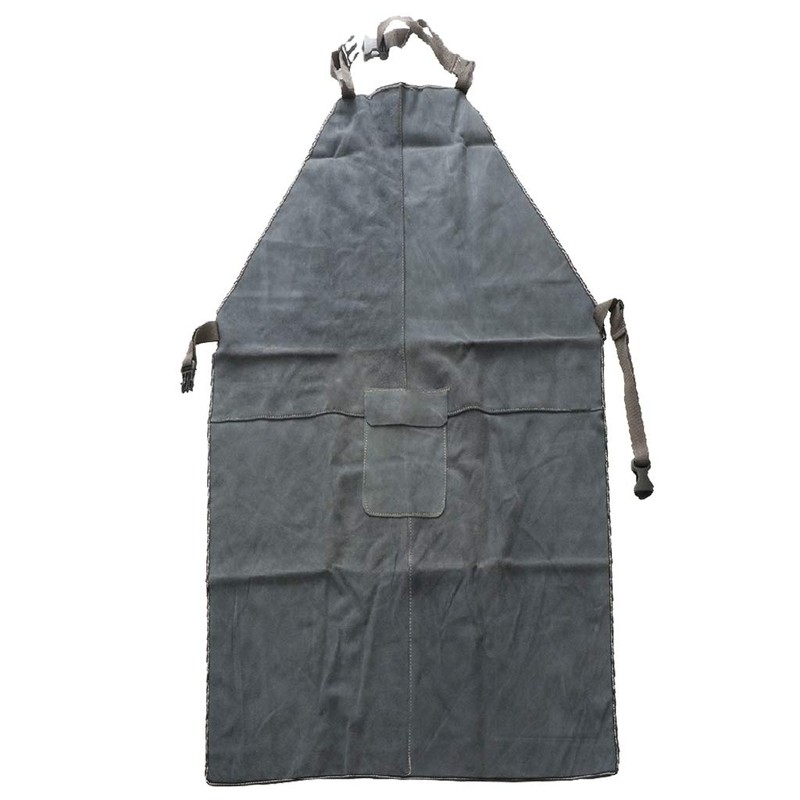 yotijar Welder Apron Welding Clothes Workwear Artificial Cowhide Leather Proteion