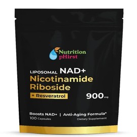 Nutrition Phirst NAD+ 900mg+ Supplement for Skin Aging Support, Energy, and Focus - 100 Count - Vitamin & Wellness Supplements Dietary Healthcare