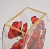 Handmade Hand-Painted Glass Vase "Red Poppy with Rhinestones" | Elegant
