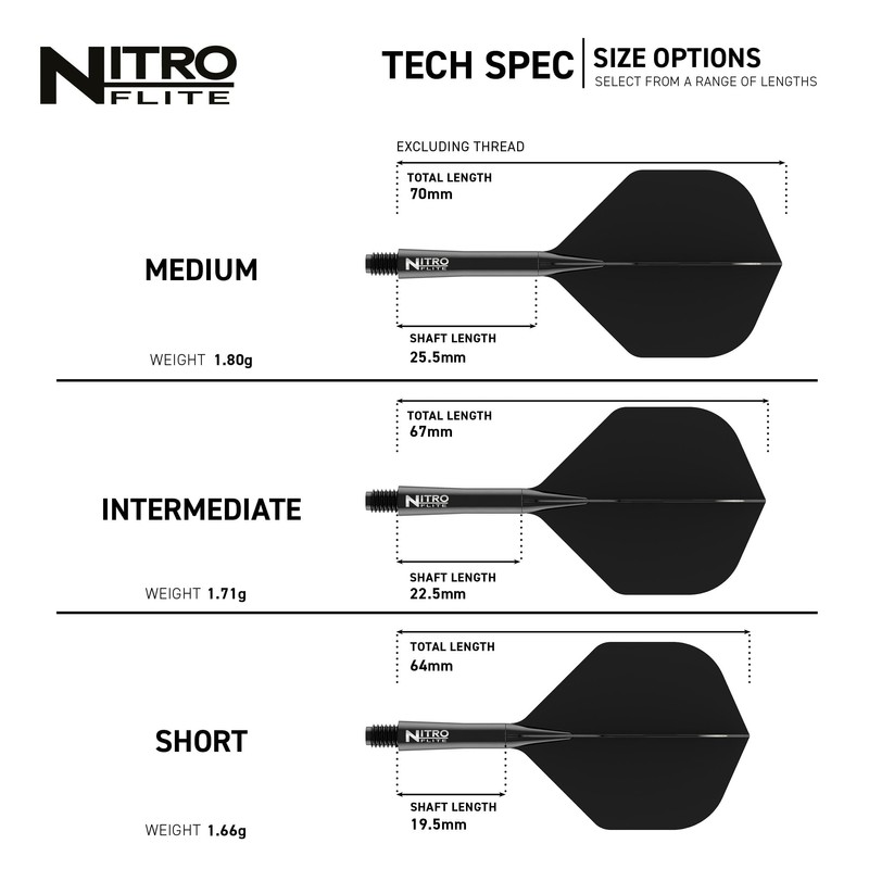 RED DRAGON Darts - Nitro Flite Integrated Flights & Shafts