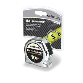 Komelon 410HV High-Viz Professional Tape Measure, 10-Feet by 5/8-Inch, Chrome