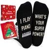 sockfun Christmas Gifts Stocking Socks for Men - Piano Gifts