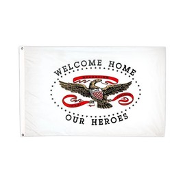 Welcome Home Our Heroes Flag Nyl-Glo-3 ft. X 5 ft.