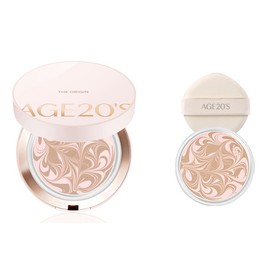 Age 20's Di-OriGene Essence Pact 12.5g + Refill 12.5g, Shade 21 Pink Latte, 1 piece