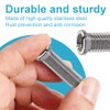 LuLiyLdJ Pack of 2 Silver Hollow Screw Sink, 304 Stainless