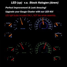 HERCOO White LED Light Bulbs for Instrument Gauge Cluster Speedometer Compatible with 2002-2006 Dodge Ram 1500 2500 3500