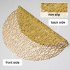 FunWheat Round Gold Placemats Placemat Set of 6 Hollow Out