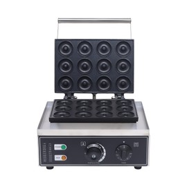 LIAPDG 1550w 110v Doughnut Baker Maker Machine, Double-Sided Heating Mini Donut Maker Machine 12 Holes Commercial Donut Machine for Home Bakery Dessert Shop, Non-stick Coating