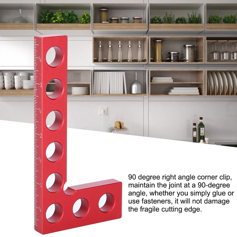 90 Degree Positioning Squares Right Angle Ruler Woodworking Tools Inch