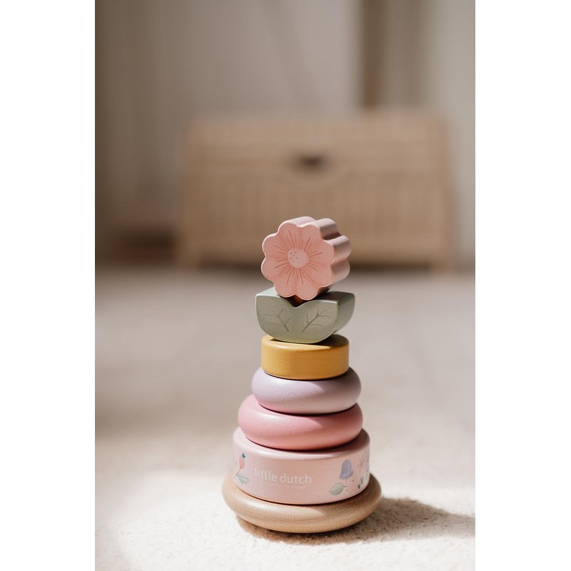 Little Dutch 7342 FSC Wooden Stacking Tower Ring Fairy Garden