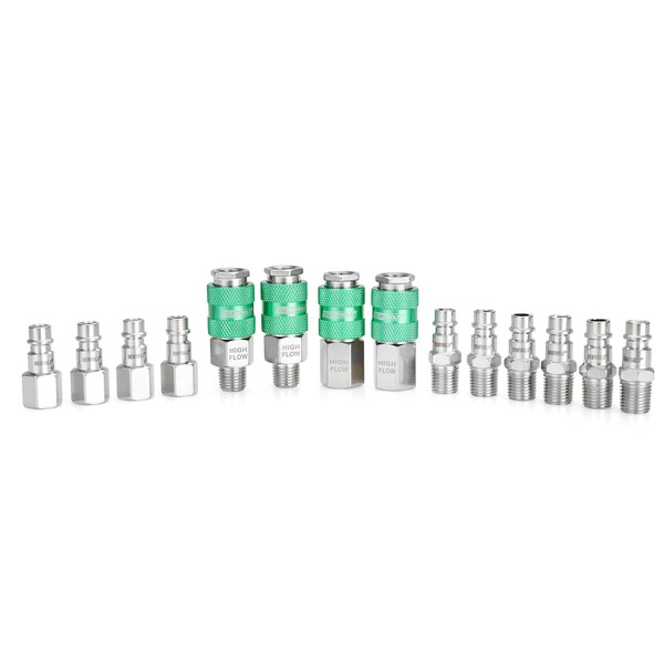 OEMTOOLS 26134 High Flow 14 Piece Coupler & Plug Kit,