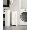 Hzuaneri Bathroom Storage Cabinet, Corner Floor Cabinet with 2 Doors