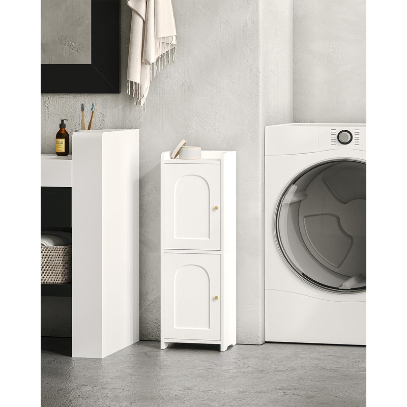 Hzuaneri Bathroom Storage Cabinet, Corner Floor Cabinet with 2 Doors