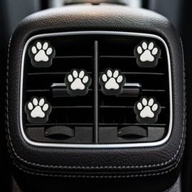 6 Pcs Dog Paw Air Vent Clips, Cute Dog Cat Print Car Air Fresheners Vent Clips Funny Car Decoration Car Interior Decor Car Accessories for Women Men