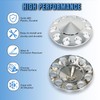 2 Chrome Front Hub Axle Cover Center Caps with 33mm