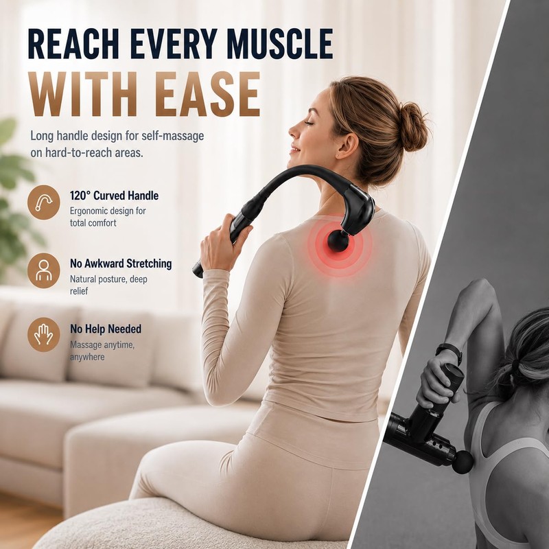 2-in-1 Detachable Muscle Massage Gun Deep Tissue