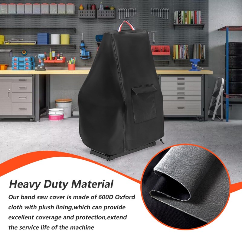 Exokugo 9-Inch Benchtop Bandsaw Cover, Heavy Duty Dustproof Metal Cutting