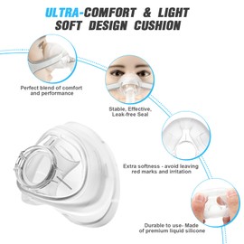 Replacement Mask Cushion for AirFit N20 Small - 2 Packs Snug Fit & Secure Seal Nasal Cushions Compatible with Original Frame, Masks Accessories Replacement Supplies(S)