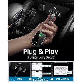 LUCKYMORE WIRELESS CARPLAY ADAPTER, CONVERTS WIRED TO WIRELESS CARPLAY DONGLE