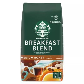 Starbucks Breakfast Blend Medium Roast Ground Coffee 12 oz.