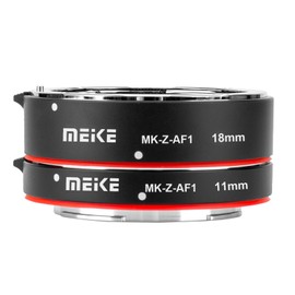 Meike MK-Z-AF1 Metal Auto Focus Macro Extension Tube Set (11 mm + 18 mm) Compatible with Nikon Z5 Z6 Z6II Z7 Z7II Z50