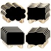 Tibapla 20 Pcs Wood Mini Chalkboards, 4 Shapes Mini Blackboard