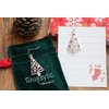 Christmas Tree Earrings for Women Girls Silver Plated Crystal Christmas