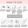 BelleVive 24 Pieces Square Press On Nails, Long False Nails,