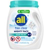 All Mighty Pacs Laundry Detergent Free Clear Odor Relief, Tub,