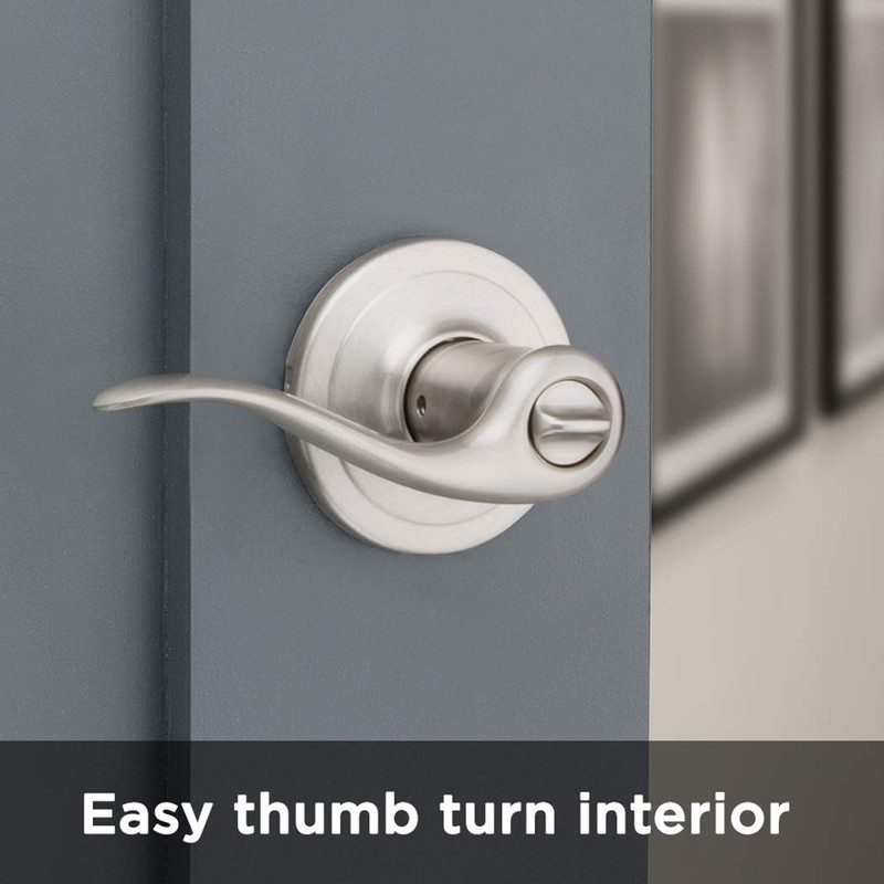 Kwikset Tustin Entry Door Handle with Lock and Key, Secure