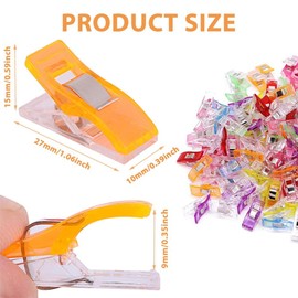 JIADEXIN 30 Pcs Sewing Clips Set - Colorful Sewing Clips for Fabric Quilting Clips for Sewing Plastic Fabric Clips Crafting Clips Quilting Accessories Small Clips for Sewing Crafting