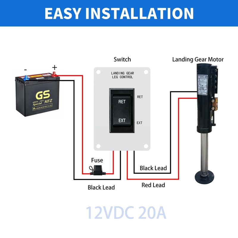 Landing Gear Replacement Switch, Briidea Landing Gear Switch with Black