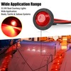 ALFU 20pcs 3/4" Round LED Trailer Side Marker Clearance Lights
