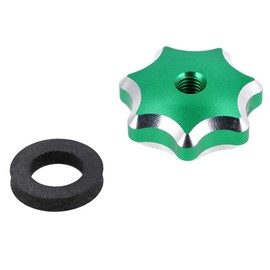 CNC Star Grip Nut Aluminium Anodised Green with Rubber Washer for Simson KR51, SR4, SR50, SR80