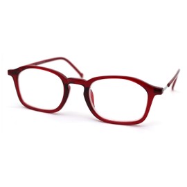 SA106 Unisex Plastic Rectangular Mod Dressy Fashion Reading Glasses +1.25 Red