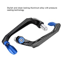 KIMISS Motorcycle Brake Protector Motorcycle Handlebar Protector Motorbike Handlebar Protectors Black Universal 7/8in 22mm CNC Aluminum for Scooters Electric Cars Mountain Bikes (Blue)