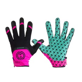 MASSOV EVO2 Men's Football Gloves - Sticky Lightweight Football Gloves with ProTac Palms, Mesh & 4D Sport Mesh for Elite Fit & Superior Breathability - Miami Vice, XX-Large
